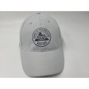 Coors Light Born In The Rockies Acme Flex Fitted OSFM Hat Cap Polyester Men Gray